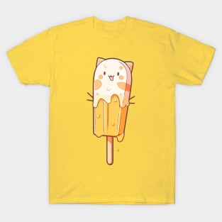 Funny and Cute Cat and Popsicle hybrid T-Shirt